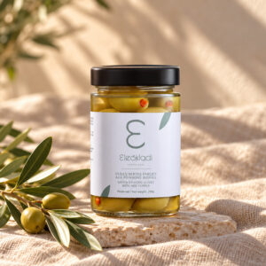 Olives vertes farcies aux poivrons rouges - 200 g